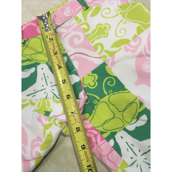 Lilly Pulitzer Stretch Capri Crop Pants Sea Life Sz 6X White Label Lillycore - Picture 6 of 9